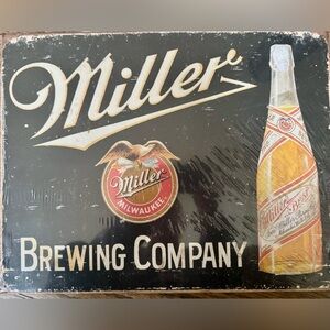 Miller Brewing Company Vintage Sign - Black & Gold